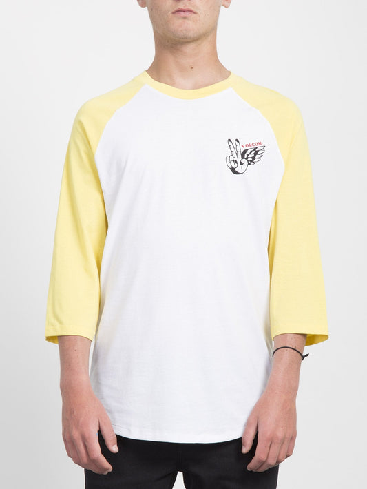 T-shirt 3/4 Winged Peace - Yellow