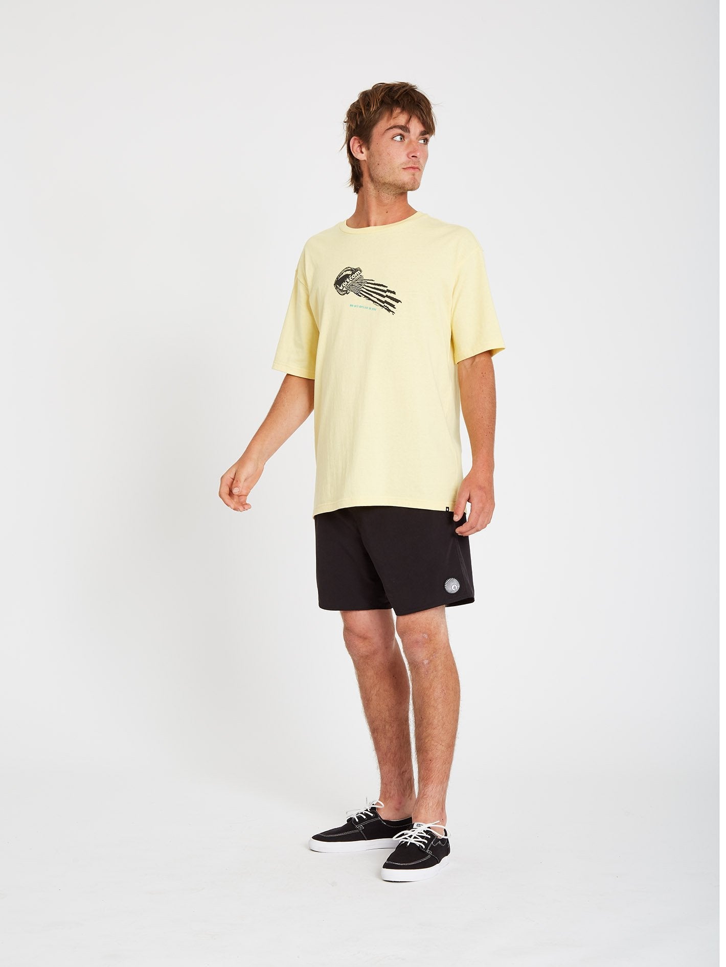 Stone Face T-shirt - Dawn Yellow