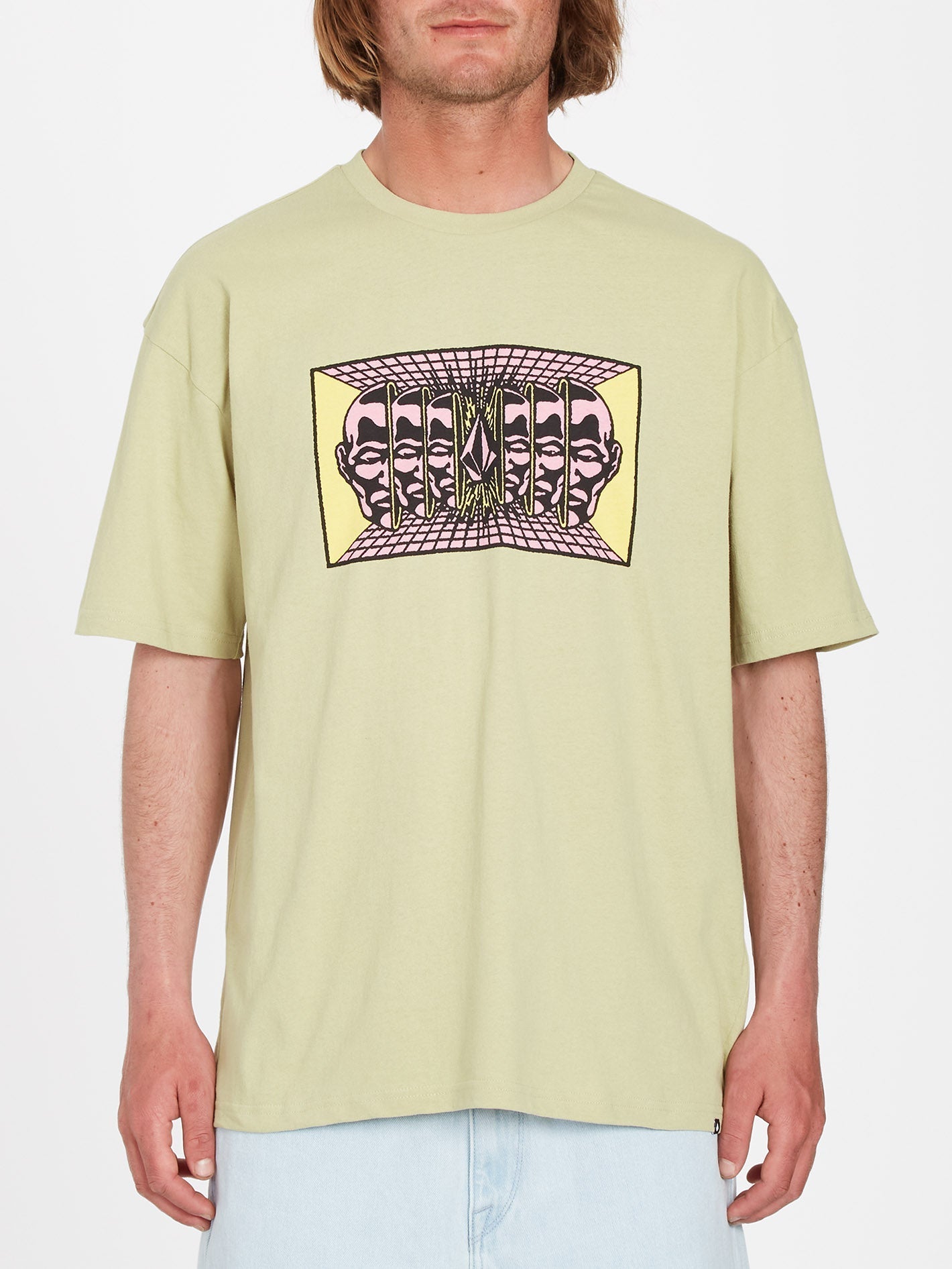 T-shirt Mind Invasion - LENTIL GREEN