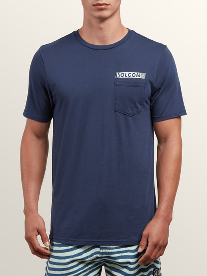 Rebel Radio Kurzarm-T-Shirt – Marineblau