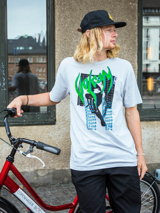 T-Shirt Manches Courtes Smoke Grid - Off White