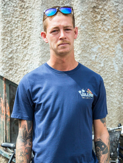 El Loro Loco Kurzarm-T-Shirt – Marineblau
