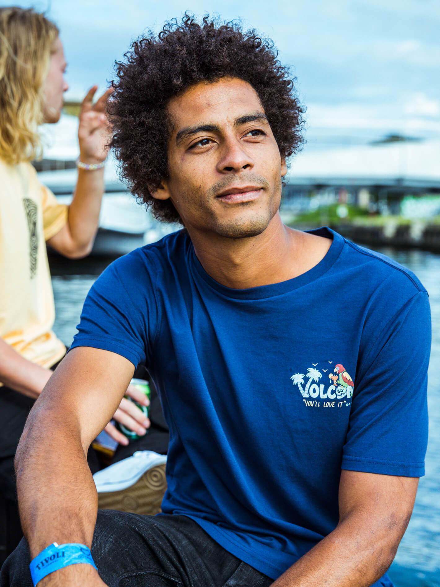 El Loro Loco Kurzarm-T-Shirt – Marineblau