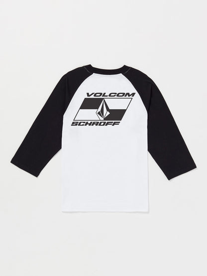 Schroff X Volcom 3/4 Raglan-T-Shirt – Weiß