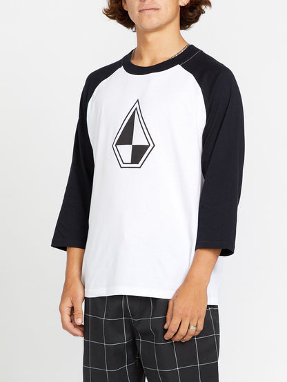 Schroff X Volcom 3/4 Raglan-T-Shirt – Weiß