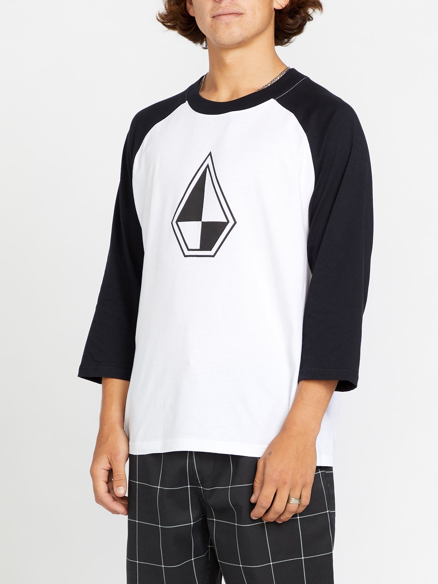 T-Shirt Schroff X Volcom 3/4 Raglan - White