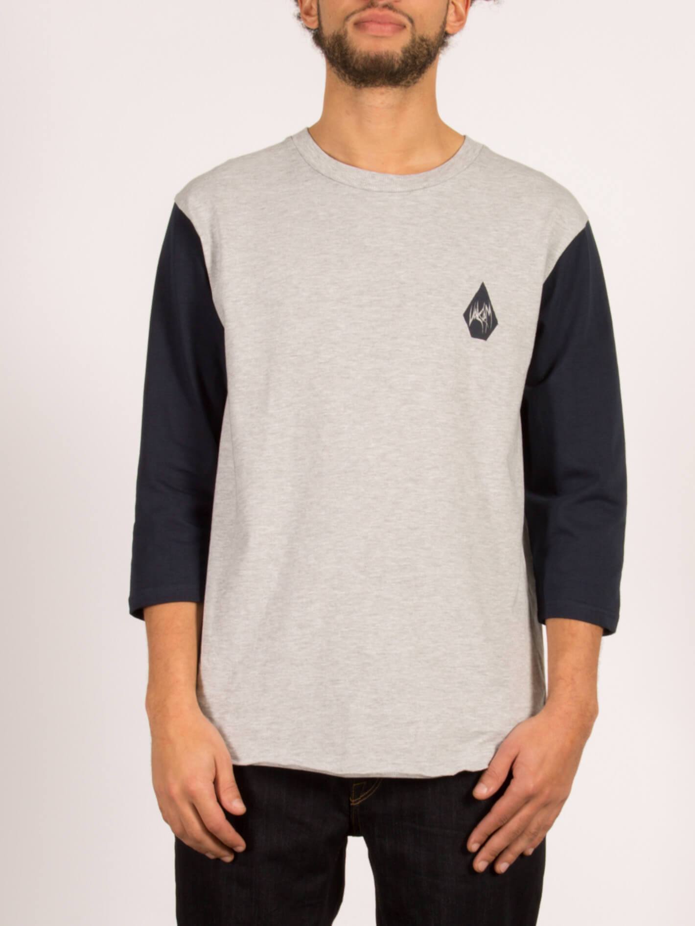 Carving Block 3/4-Ärmel-T-Shirt – Heather Grey