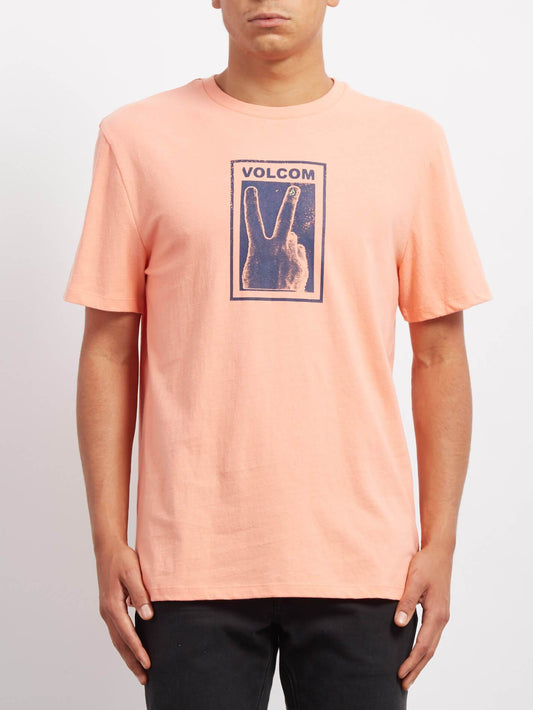 T-shirt Peace Off - Orange Glow
