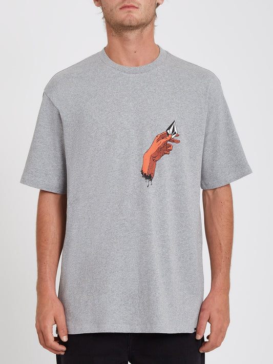 T-Shirt Hand Down - HEATHER GREY