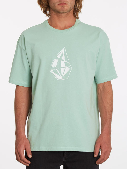 T-shirt Scratched Stone - LICHEN GREEN