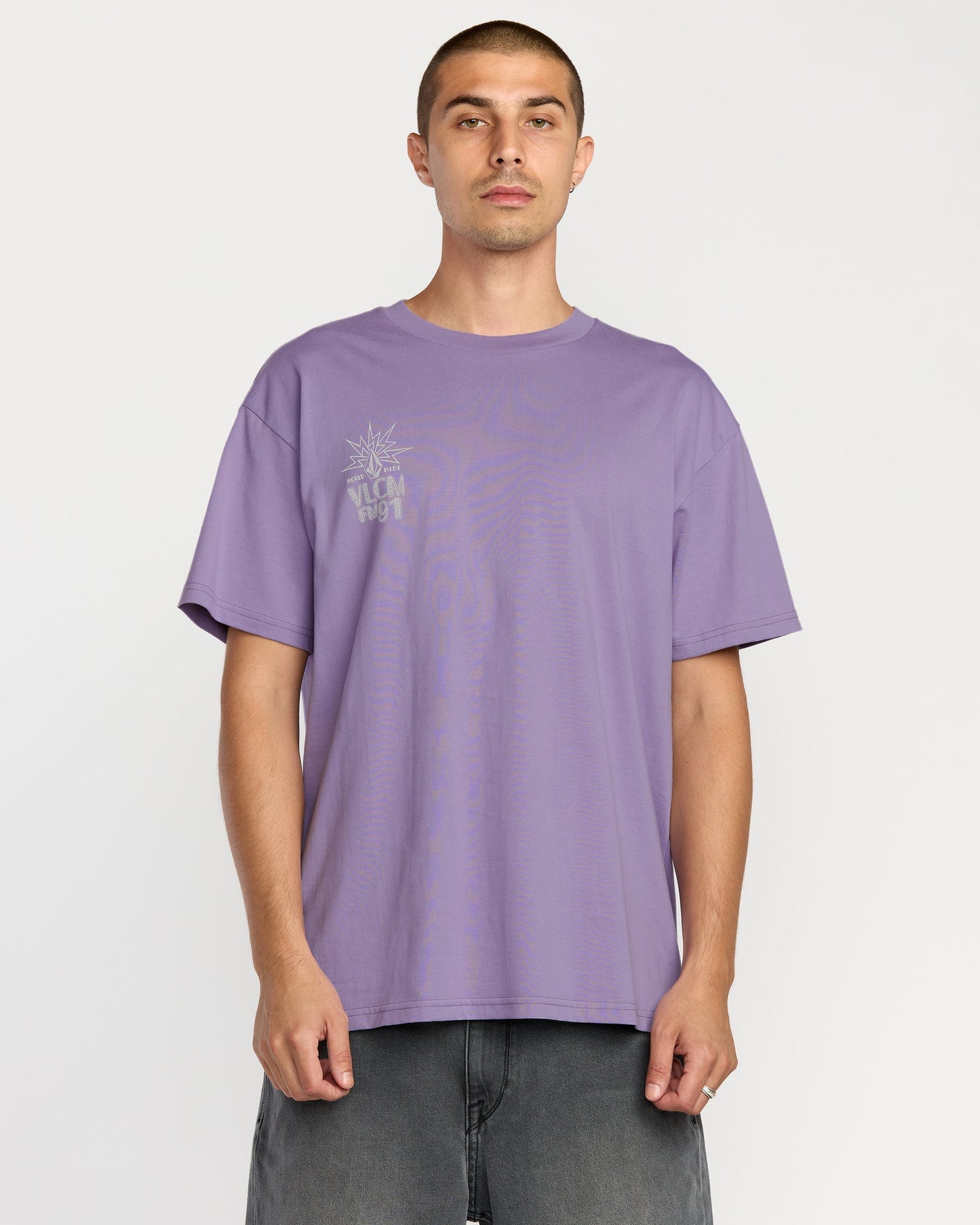 T-Shirt Tune In - Purple Ash