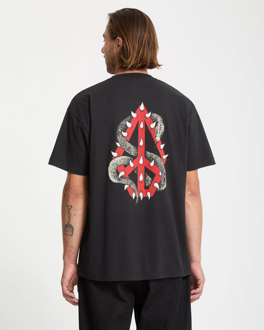 Snake Peace T-Shirt - Schwarz