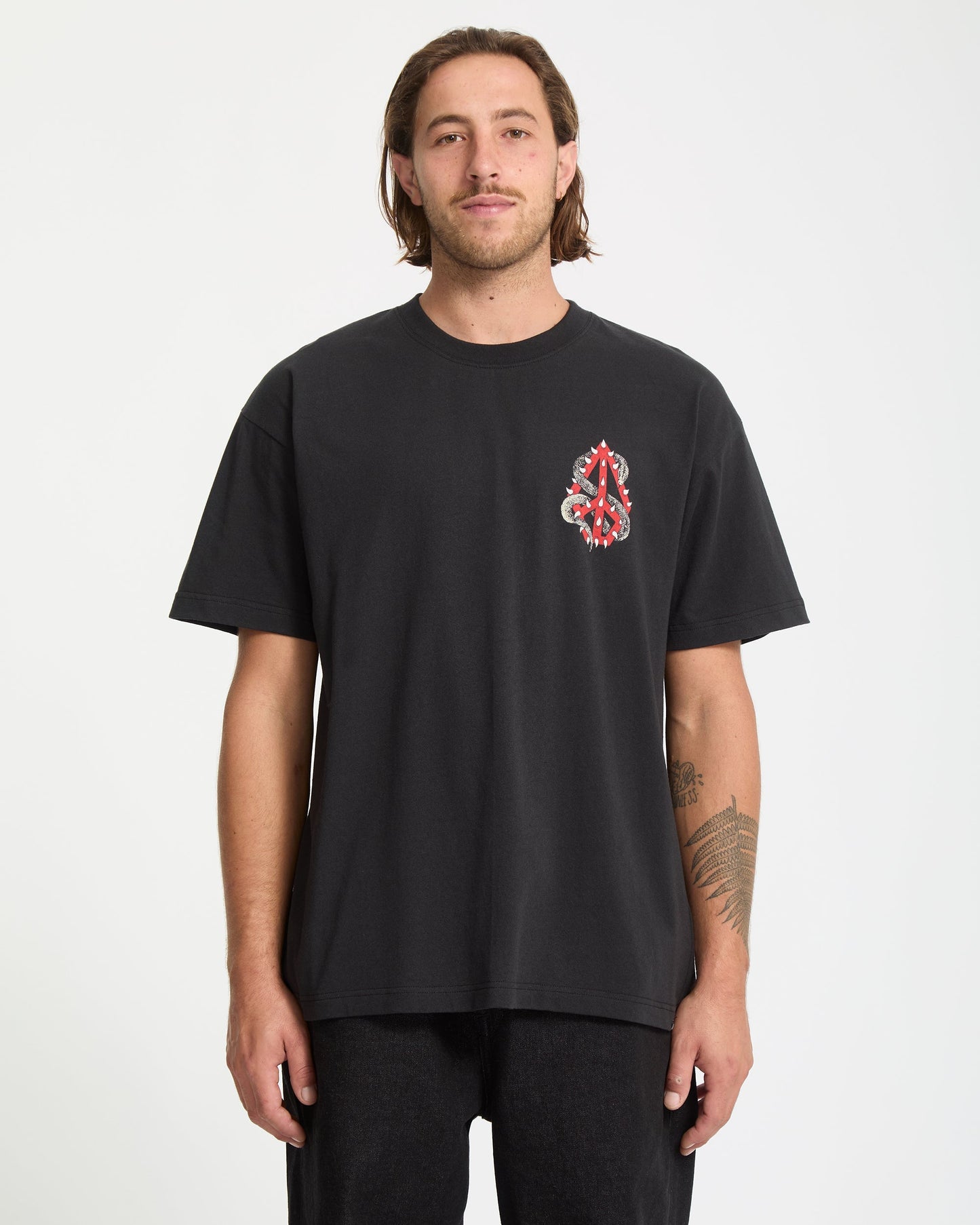 T-Shirt Snake Peace - Black