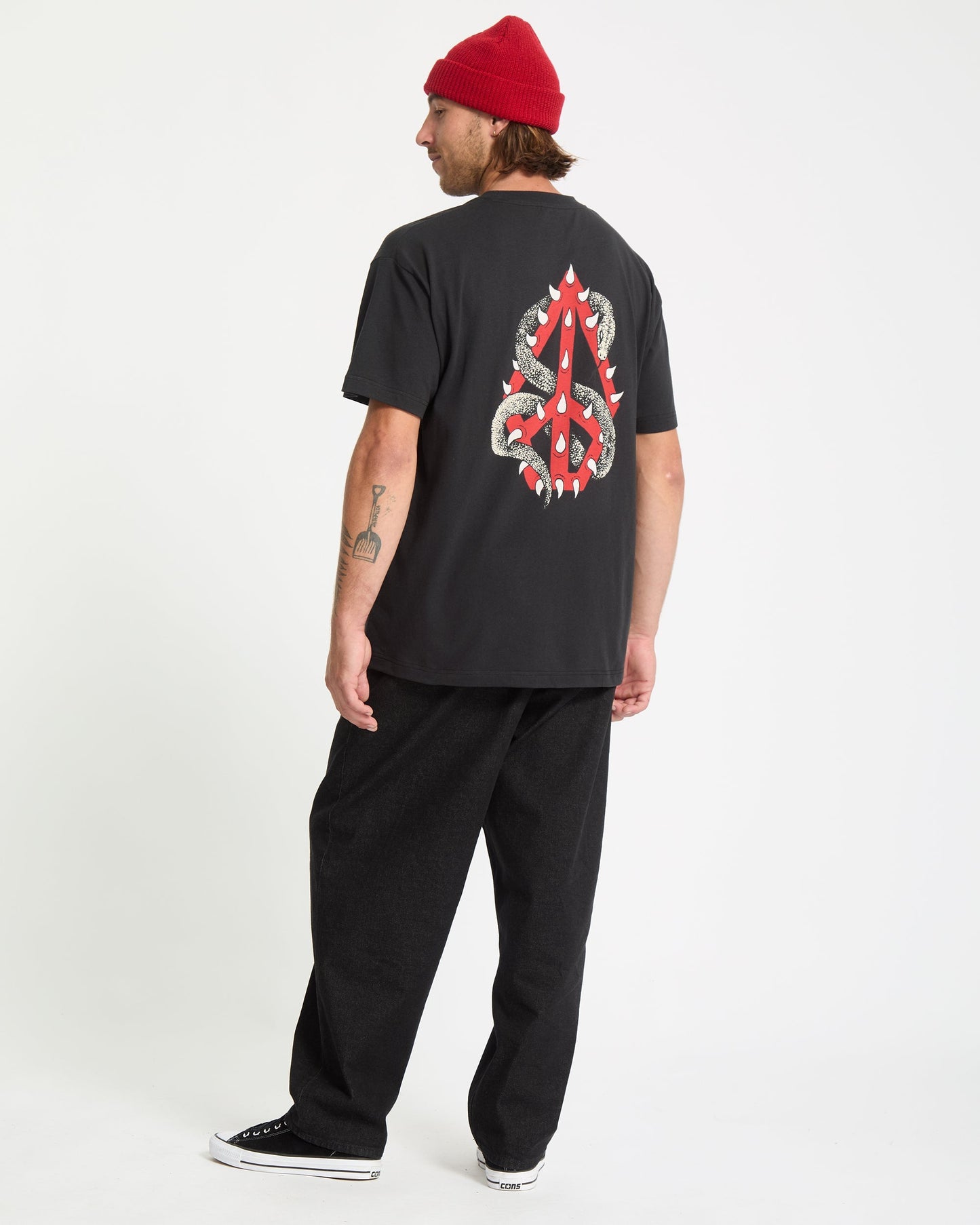 T-Shirt Snake Peace - Black