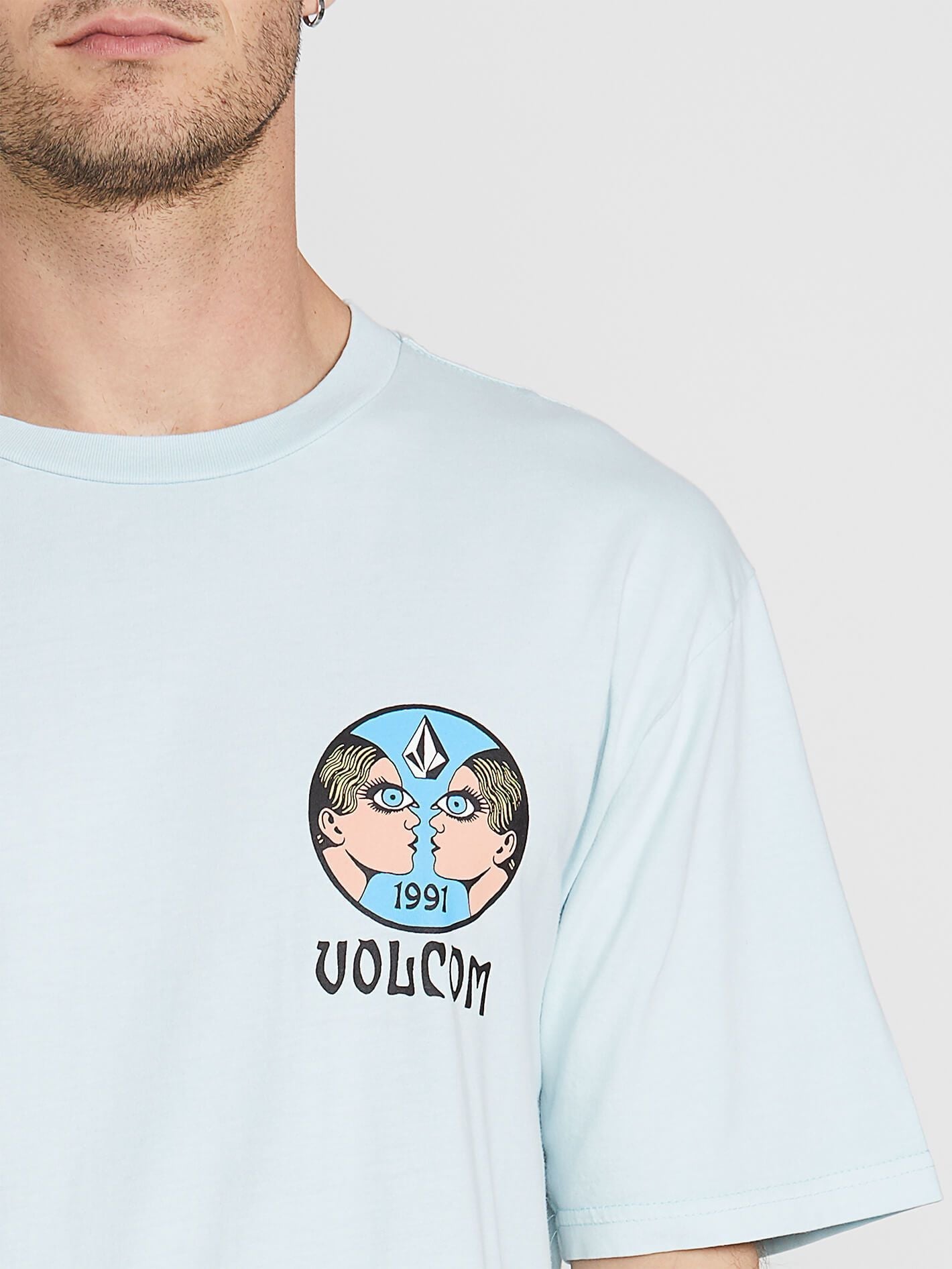 Mirror Mind Short Sleeve T-Shirt - Pale Blue