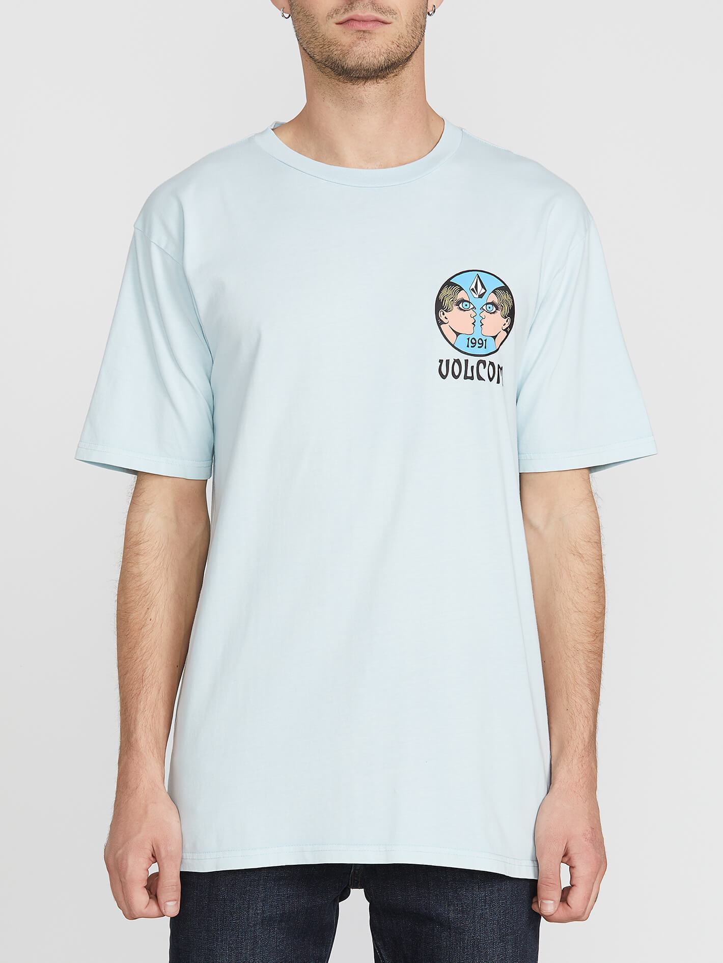 Mirror Mind Short Sleeve T-Shirt - Pale Blue
