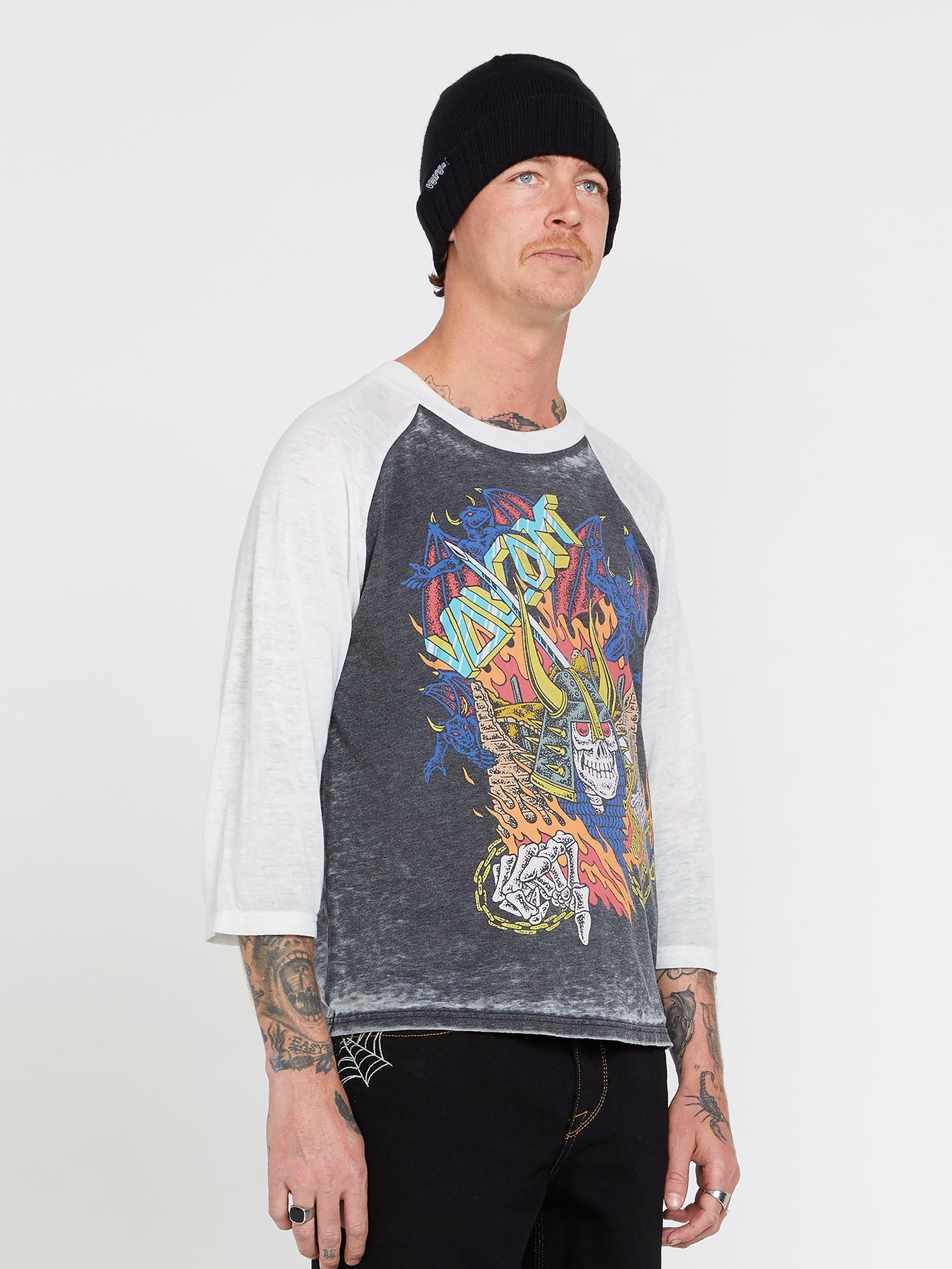 Collin P Skate Vitals Raglan T-shirt - BLACK