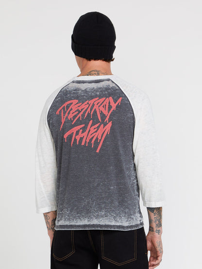 Collin P Skate Vitals Raglan T-shirt - BLACK
