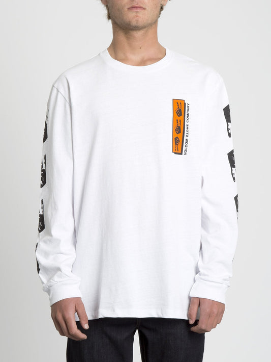 Boxy Peace Grid T-Shirt - Weiß