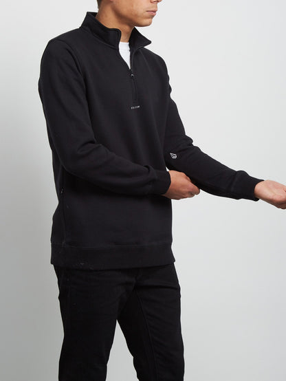 Dixon Mock Sweatshirt - Schwarz