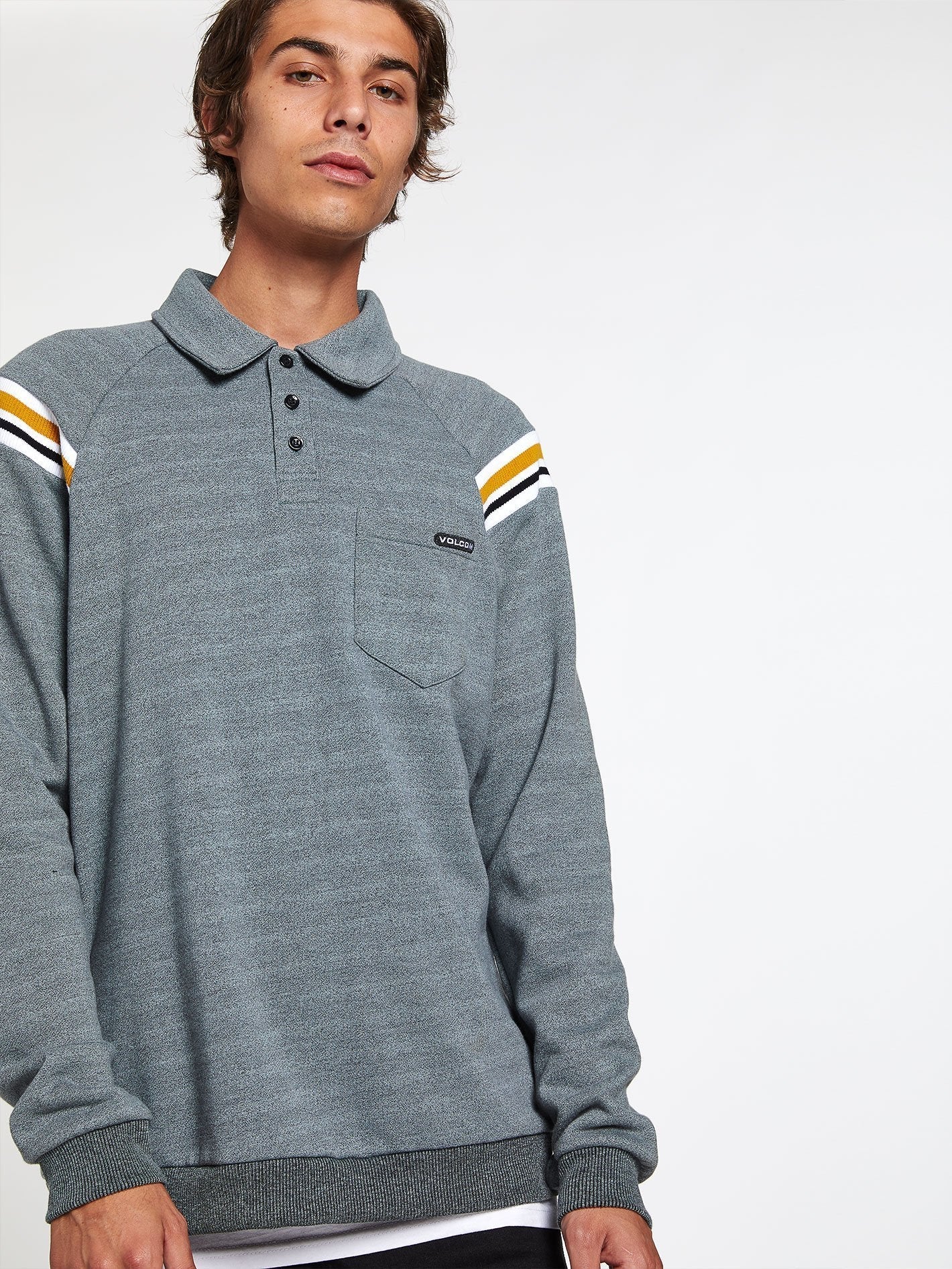 CJ Collins Vpolo Sweatshirt - COOLES BLAU