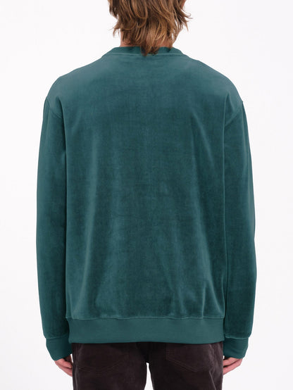 Single Stone Samt Sweatshirt - EVERGREEN