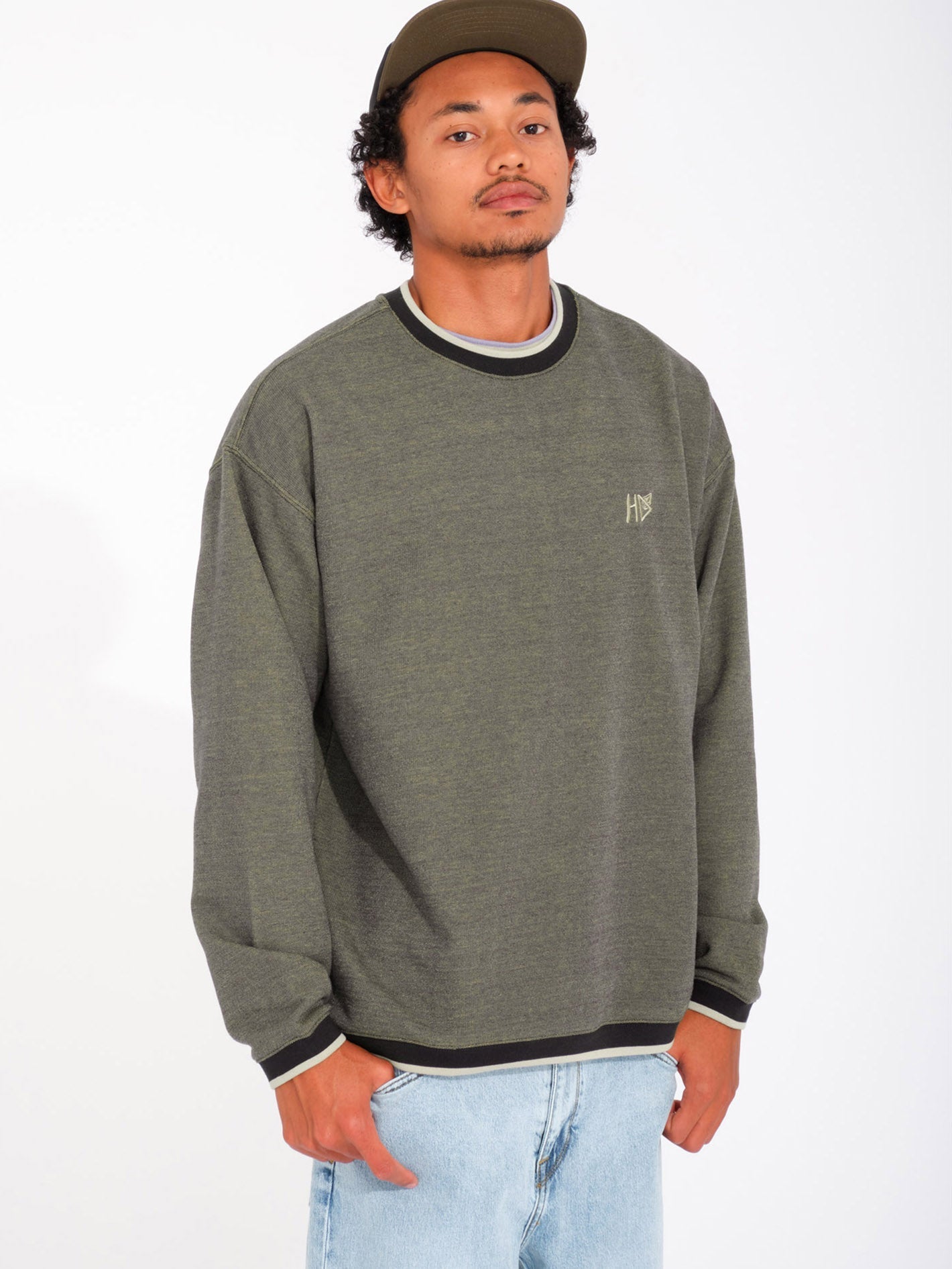 Sweatshirt V Ent Hockey Dad - LEMON HEATHER