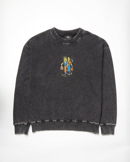 Bob Mollema Sweatshirt - LIGHT ACID BLACK