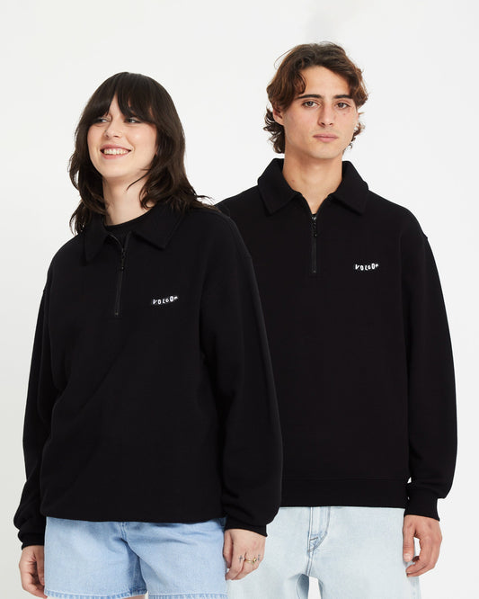 Nevermine Terry Sweatshirt - BLACK