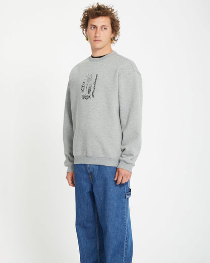 Noder Sweatshirt - GRAU MELIERT