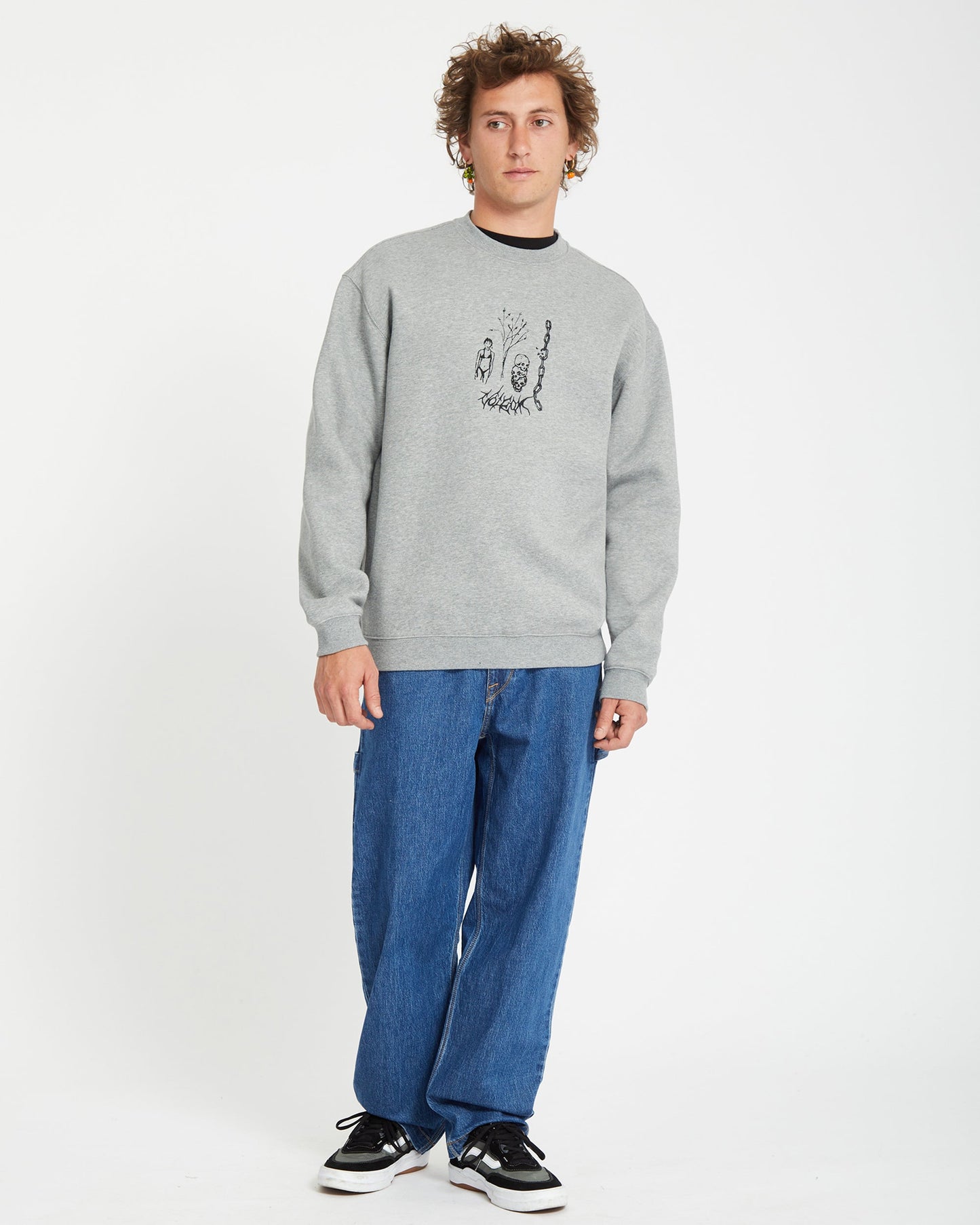 Noder Sweatshirt - GRAU MELIERT