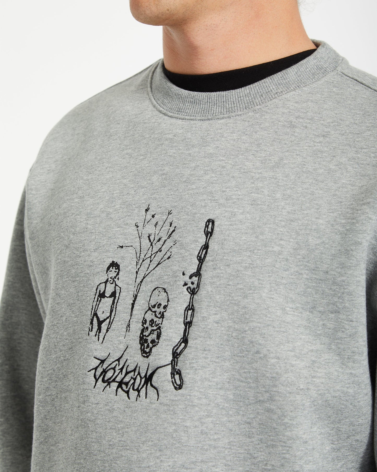 Noder Sweatshirt - GRAU MELIERT