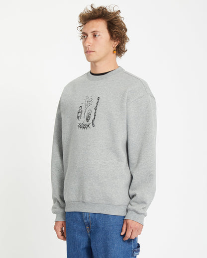Noder Sweatshirt - GRAU MELIERT