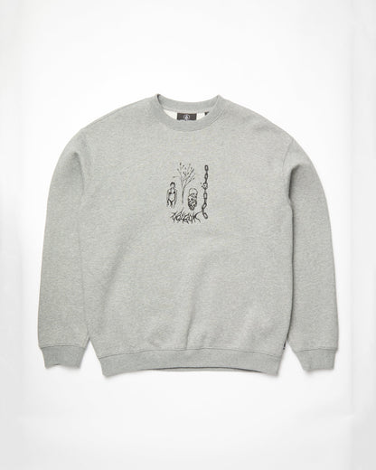 Noder Sweatshirt - GRAU MELIERT