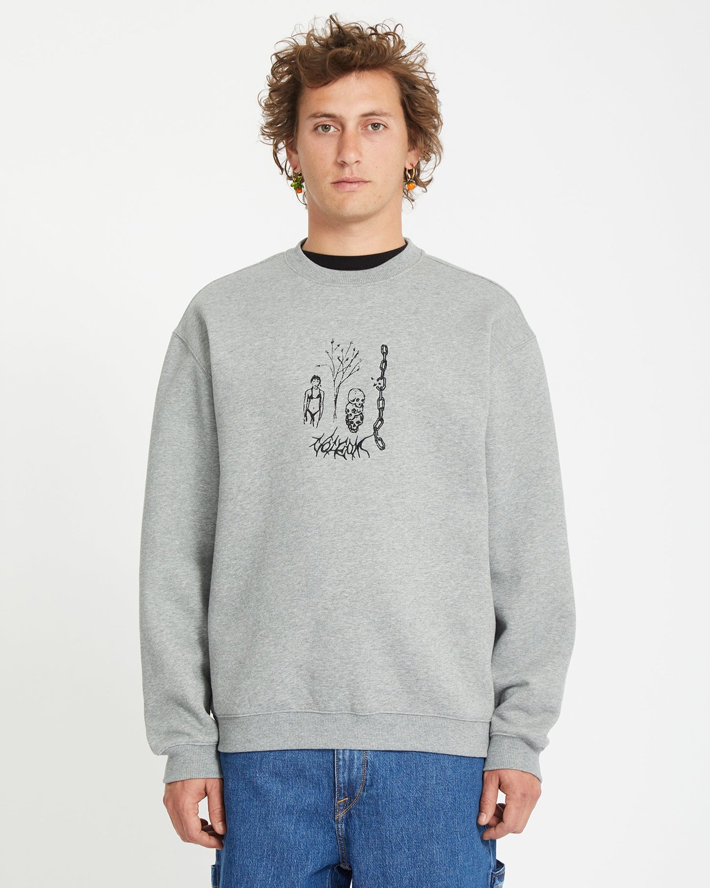Noder Sweatshirt - GRAU MELIERT