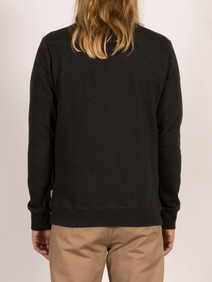 Sngl Stone Crew Sweatshirt - Asphaltschwarz