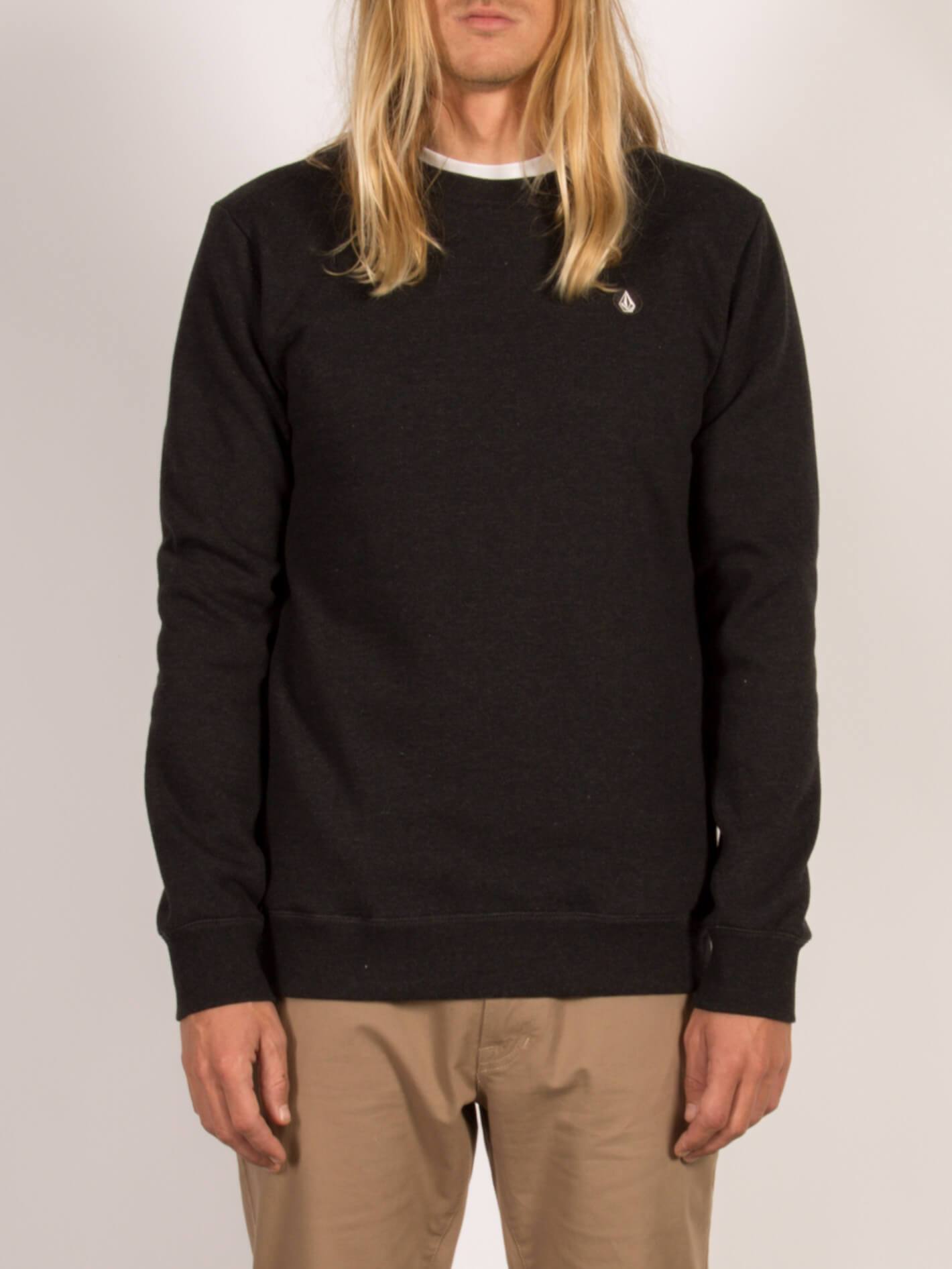 Sngl Stone Crew Sweatshirt - Asphaltschwarz