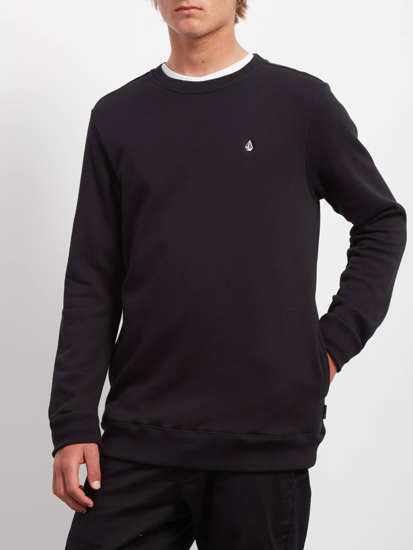 Sweat Sngl Stone Crew - Black