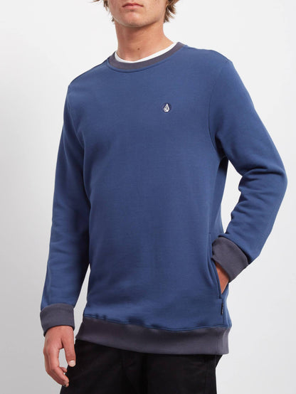Sngl Stone Crew Sweatshirt - Gereiftes Blau