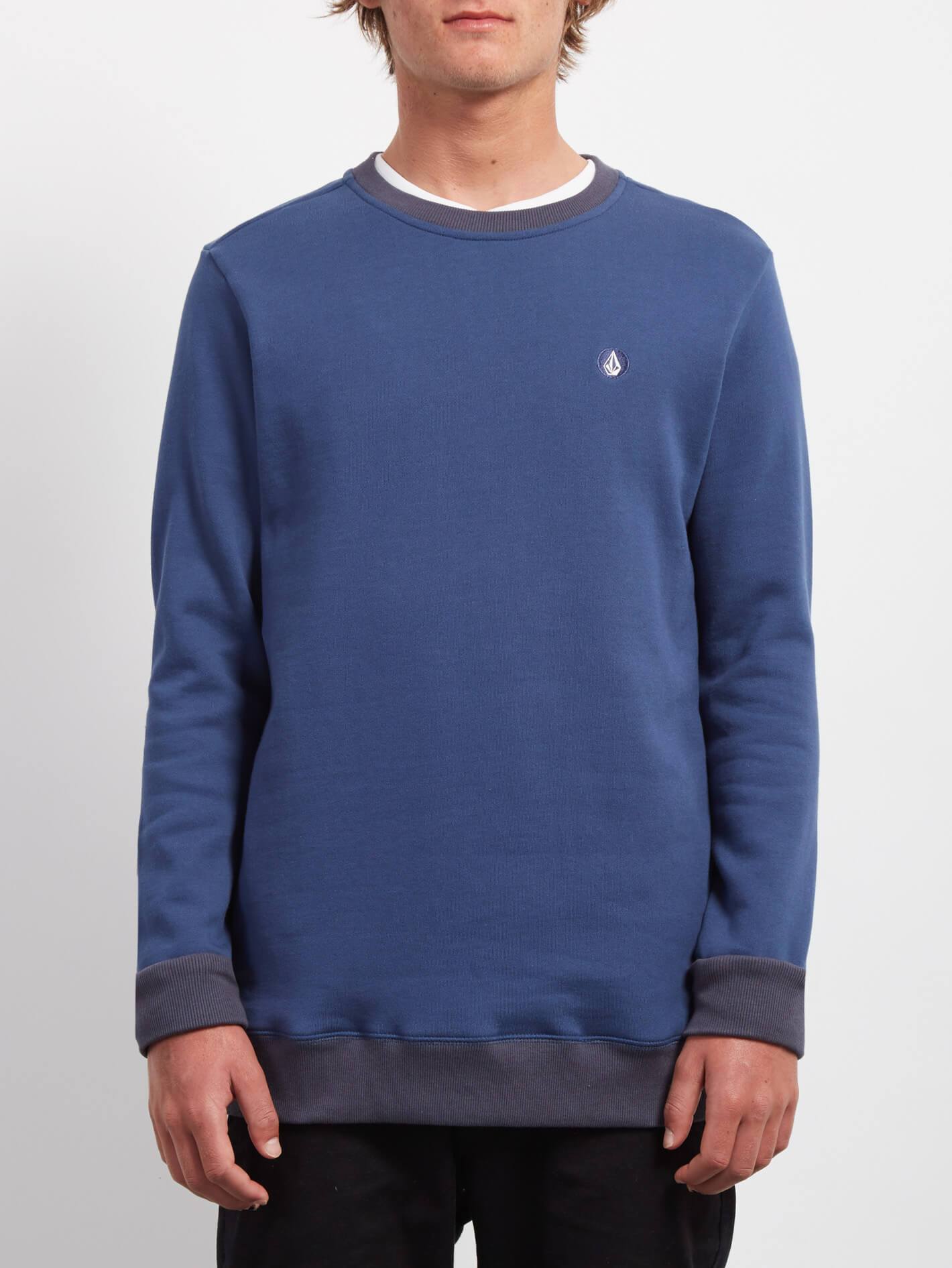 Sngl Stone Crew Sweatshirt - Gereiftes Blau