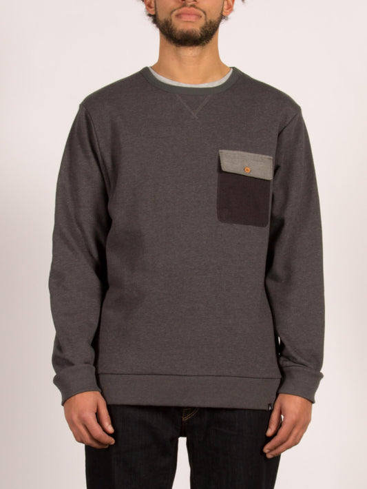 Sweatshirt Locky Crew - Asphalt Black