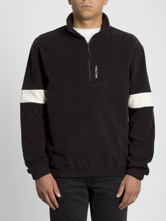Trekker Sherpa-Sweatshirt - Schwarz
