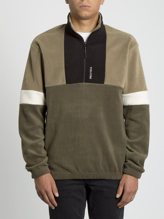 Trekker Sherpa Sweatshirt - Dunkeloliv
