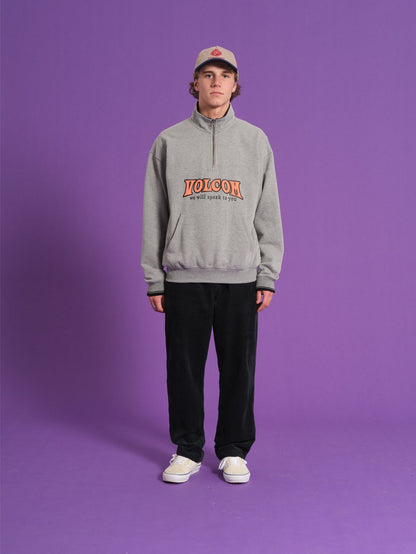 College-Sweatshirt - Grau meliert