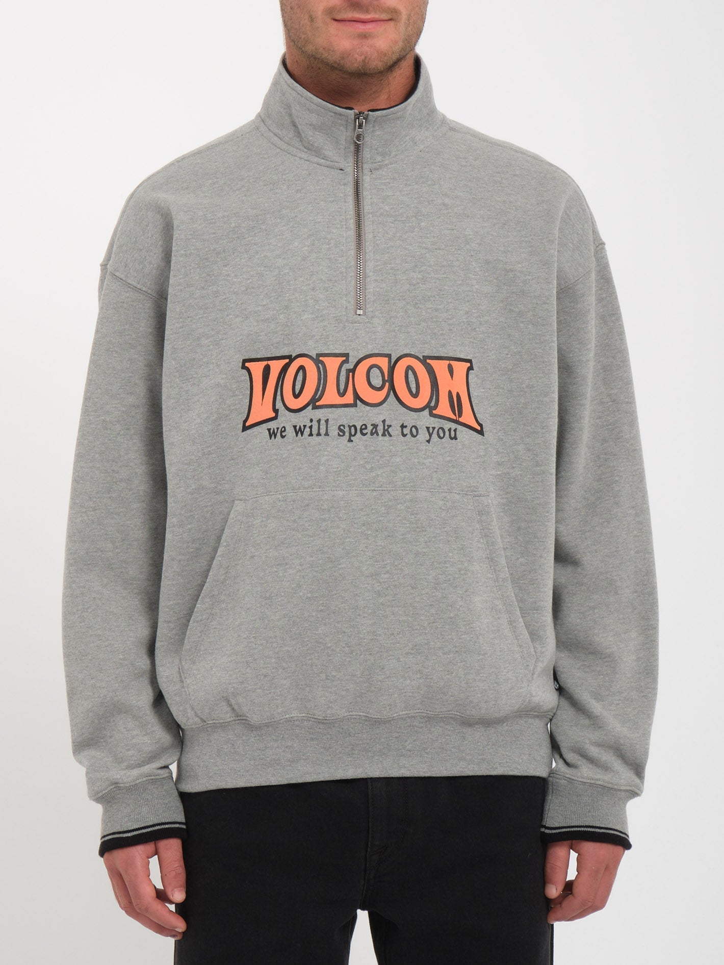 College-Sweatshirt - Grau meliert