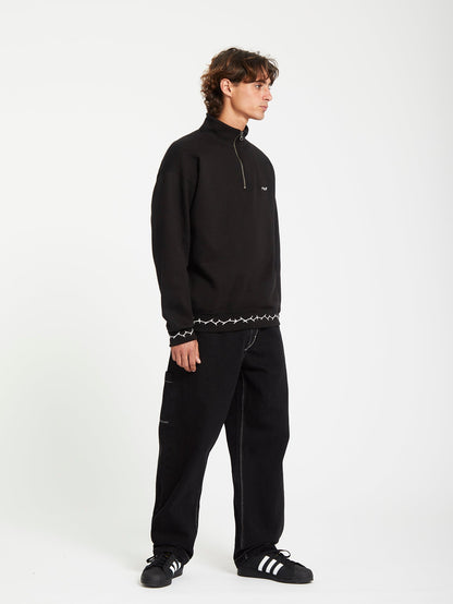 Mocklov 1/2 Zip Sweatshirt - BLACK