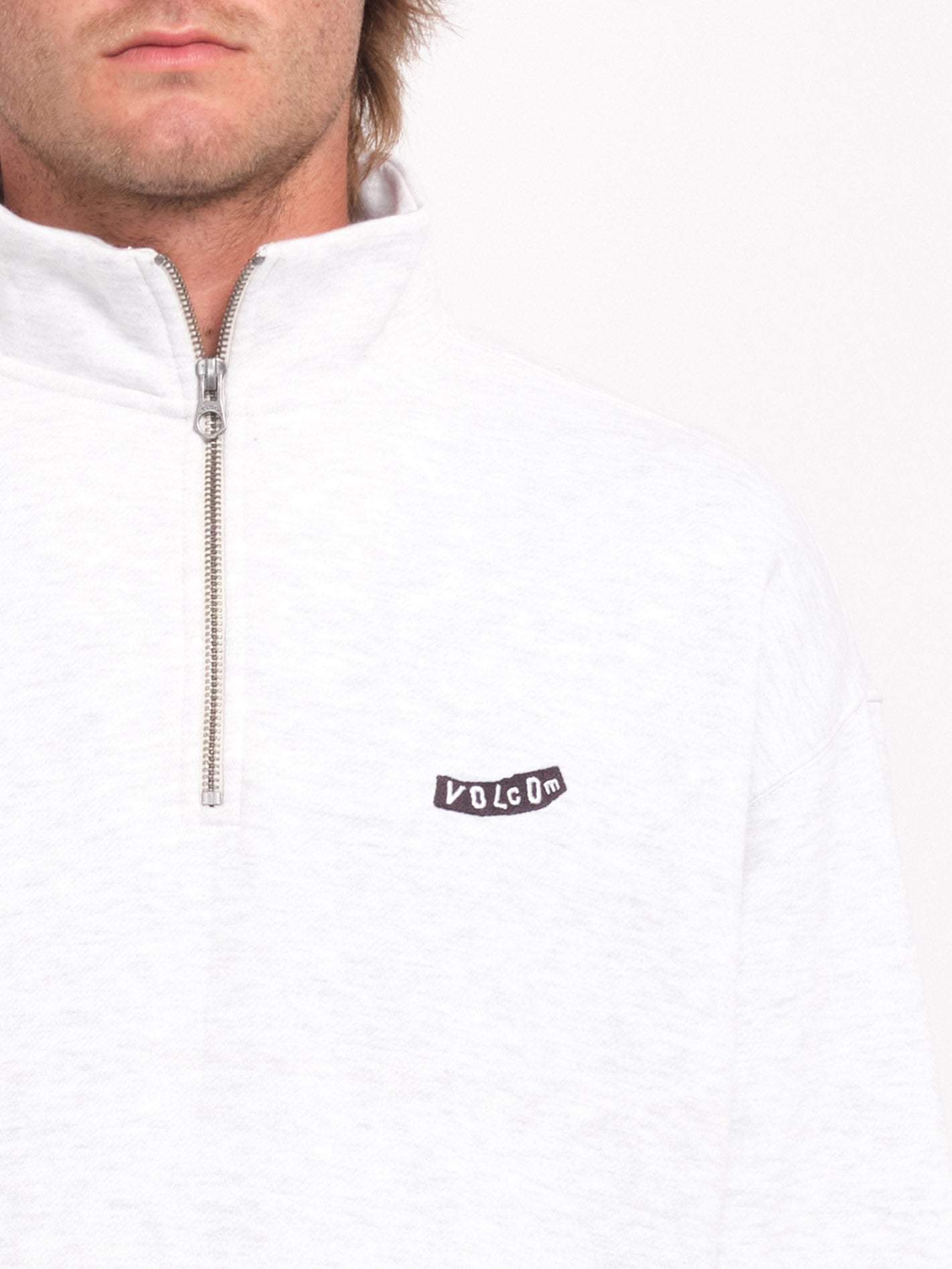 Mocklov 1/2 Zip Sweatshirt - BONE HEATHER