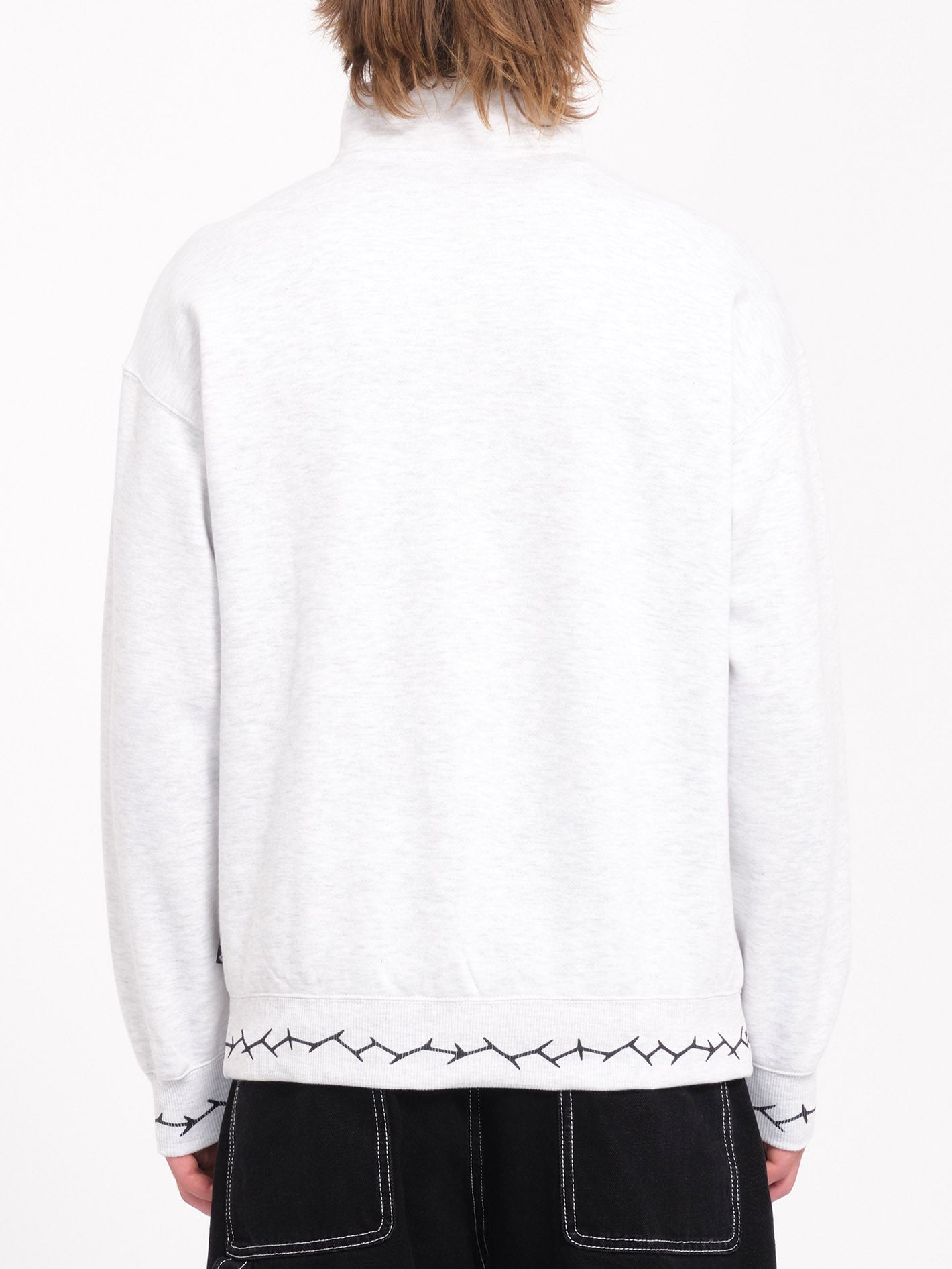 Mocklov 1/2 Zip Sweatshirt - BONE HEATHER