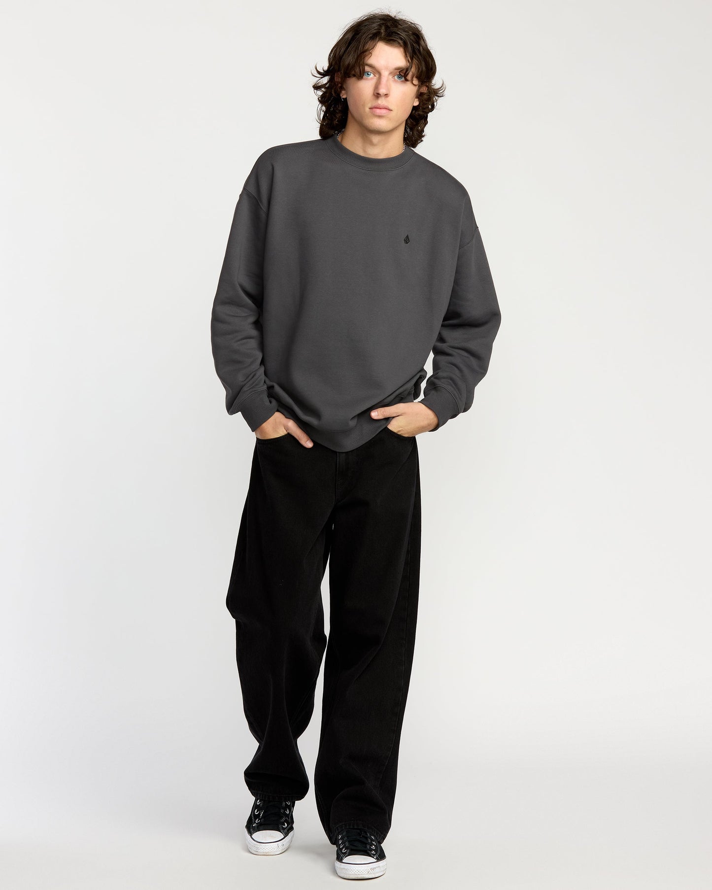 Single Stone Sweatshirt - Asphaltschwarz