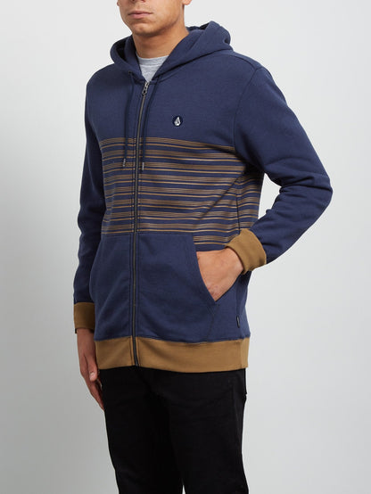 Threezy Kapuzenpullover mit Reißverschluss - Dunkelblau
